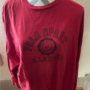 Vintage Polo Sport Red Long Sleeve Shirt